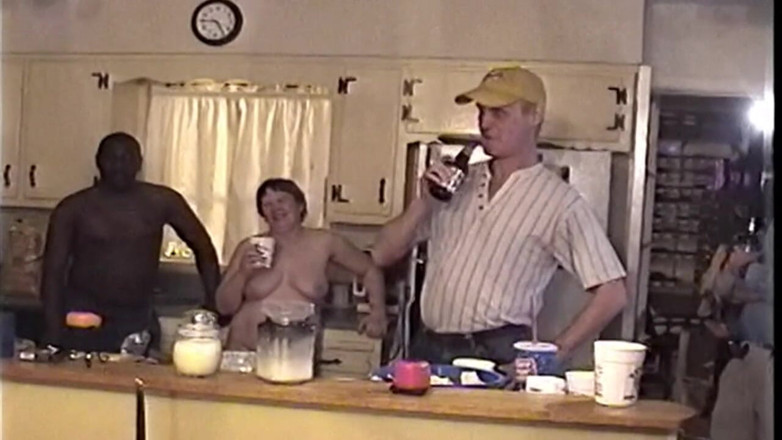 Bukkake Partys: Mature Blonde MILF Rides BBC Hard in Vintage Orgy