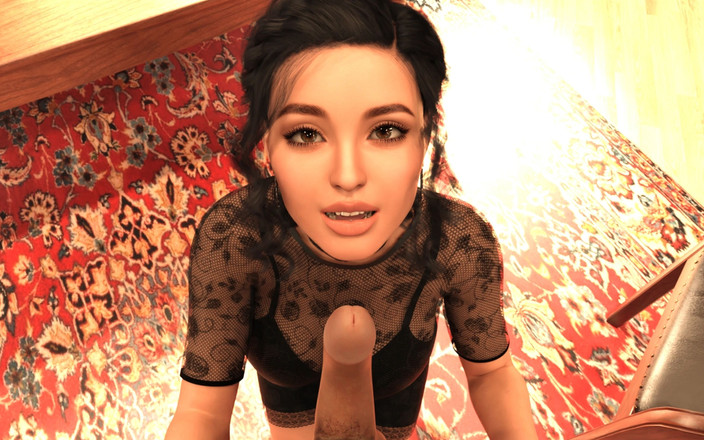 Adult Games by Andrae: Ep 1 - होस्टेस द्वारा मुंह के ऑडिशन में लंड चुसाई वीर्य [शो में धुन]