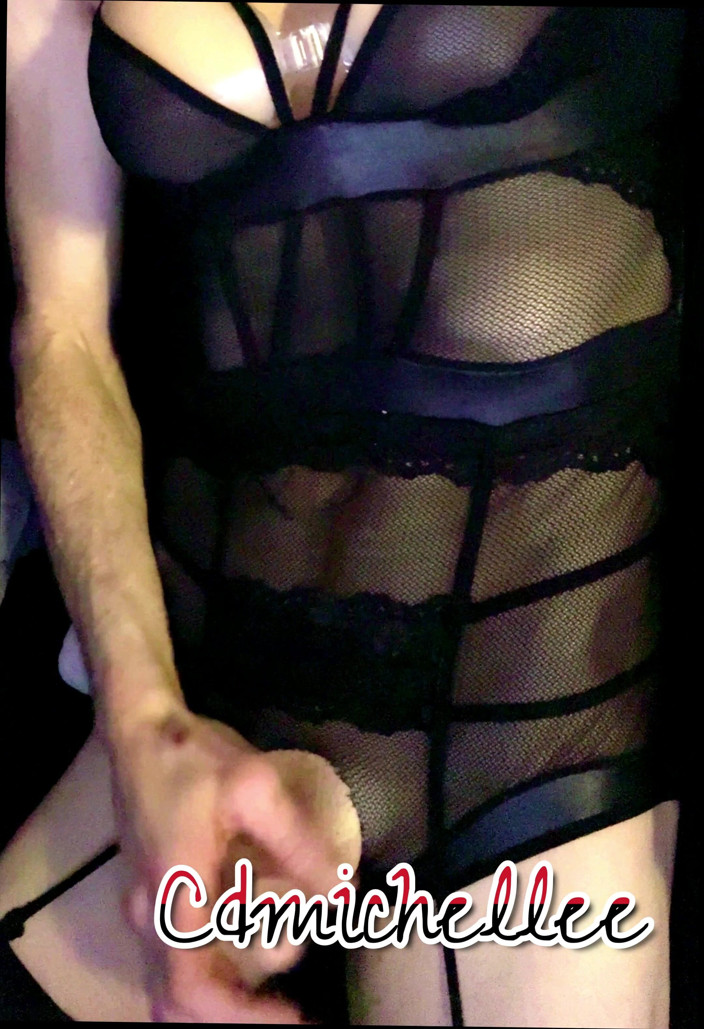 Sexy crossdresser wearing lingerie everything sexy: Cdmichelle Went Blond Wearing Black Garter Onepiece Bodysute