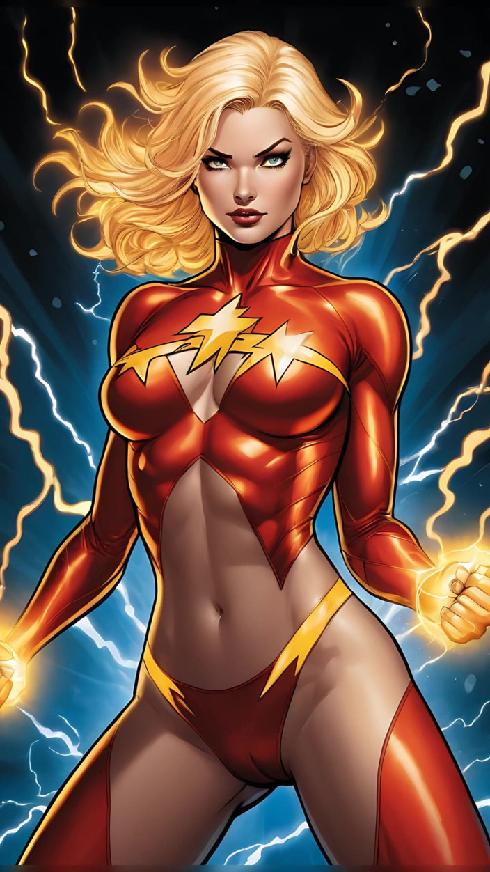 LustRender: Nud Thunder Spark Electric Aura