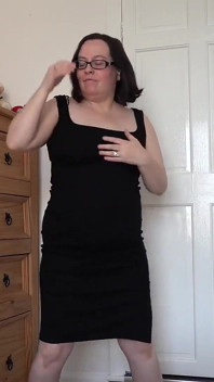 Dancing Striptease in Little Tight Black Dress