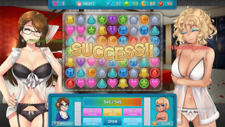 LoveSkySan69: Huniepop 2 - Întâlnire dublă - partea 7 Gagici excitate în lenjerie de Loveskysan