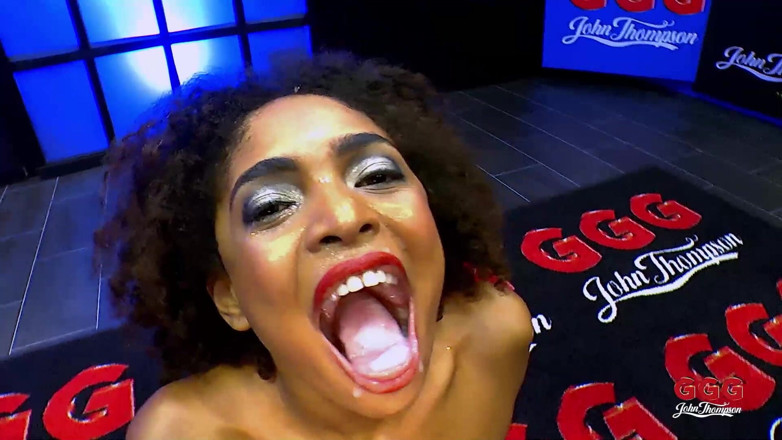 GGG John Thompson Studio: Ggg - Curly Ebony Slut Fucked Hard by Multiple Cocks and...