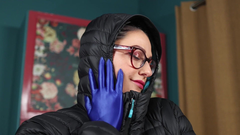 Countess diamond: 스판덱스 다운 재킷 더블 엔케이전