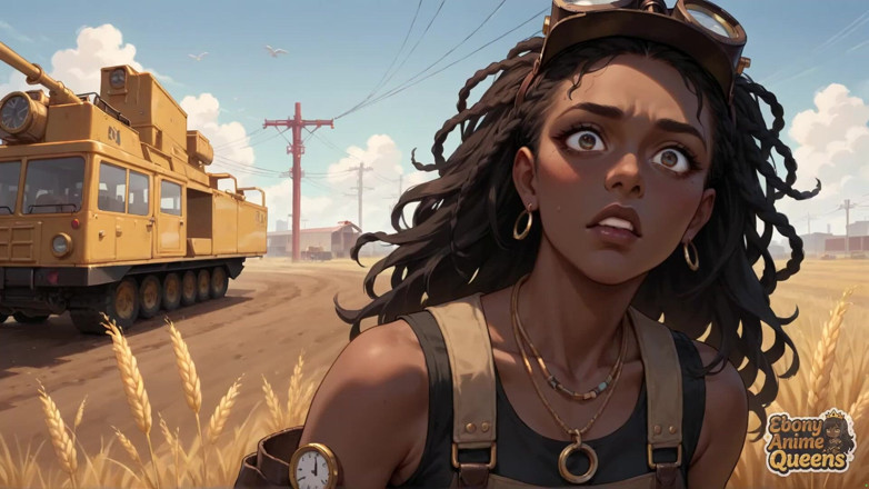 Ebony Anime Queens: La tentation du champ de blé d’une sirène noire - la...