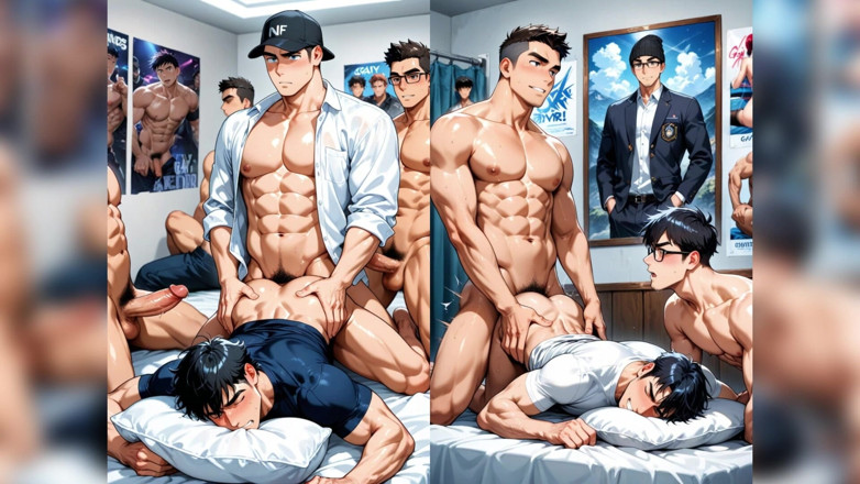 Bosss: Outdoor Gay Group Fucking