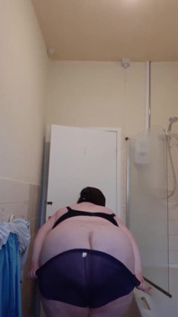 SSBBW Teases before shower