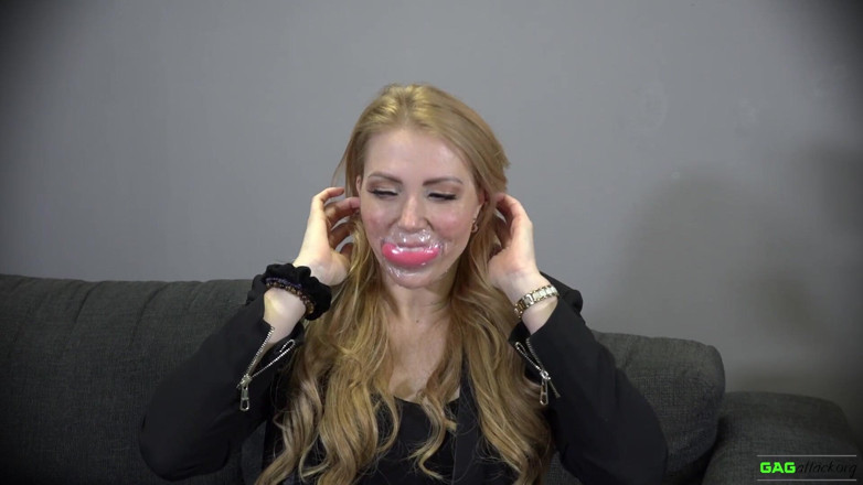 Gag Attack: Mila - Talking through tegaderm tape gags