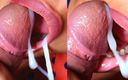 Mia Lauren malkova: Blowjob closeup detailed sucking, huge cum shot