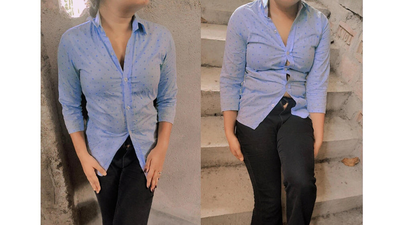 Mili bhabi: Village desi, une jolie demi-sœur se fait baiser la chatte étroite...