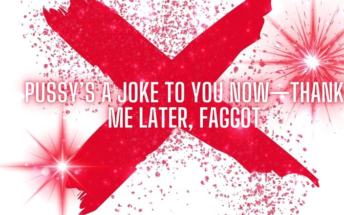 Goddess Misha Goldy: Kundička je pro tebe teď vtip - poděkujte mi později, Fag