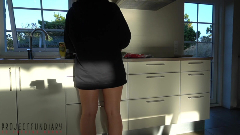 Projectsexdiary: Housewife in hoodie gets natural protein