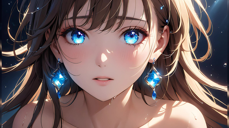 LustRender: Émotion irréelle - une fille ai aux larmes éclatantes dans un gros...