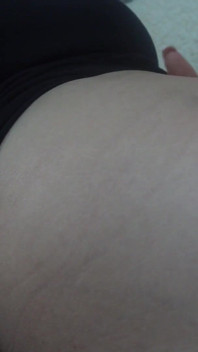 Latina Stepsister Cleaning Belly Button with a Cotton Swab and Then After Cleaning It She Starts Playing with Her Belly