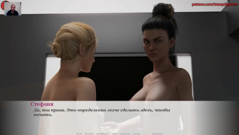 3DXXXTEEN2 Cartoon: Girl gives a blowjob to a guy and her girlfriend...