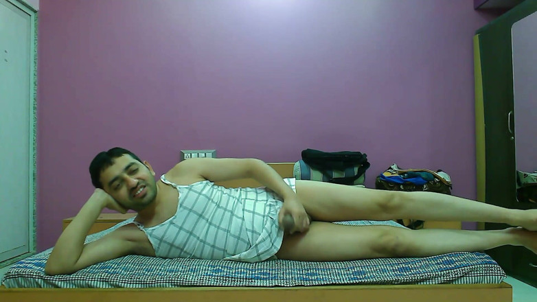 Cute & Nude Crossdresser: Sexy sissy crossdresser femboy Sweet Lollipop in a short nighty.
