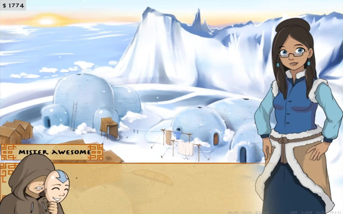 Cartoon Play: Four elements trainer part 12 (Book 1 water) (Slave route)