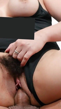 Fucking the Ass of the Little Slut with the Hairy Pussy