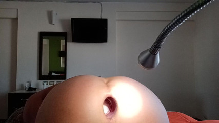 Klyster17: Gape ass with glass