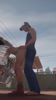 Ragazza scopata su un impala sinuosa: porno 3d