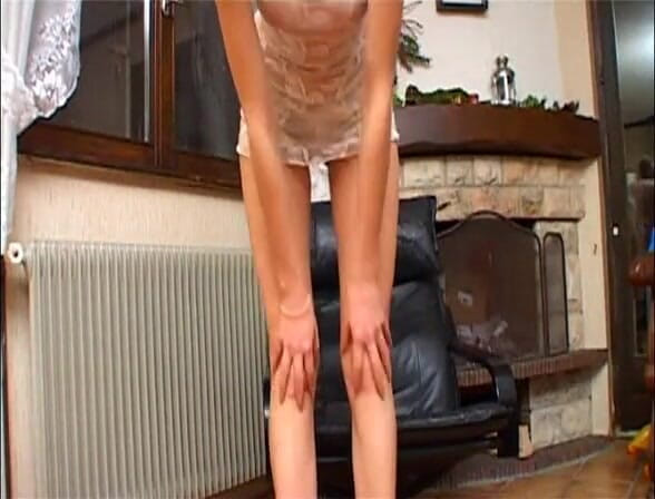 European Classics: Erotic blonde dances and shows her pussy