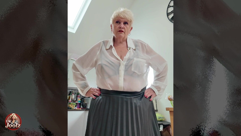 Uk Joolz: White Shirt, Pleated Skirt and Stockings