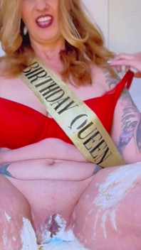 My 53rd Birthday Cake Sitting and Masturbation with Squirting!