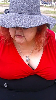 Nurse Vicki Smoking in the Park on a Bench All Dressed up