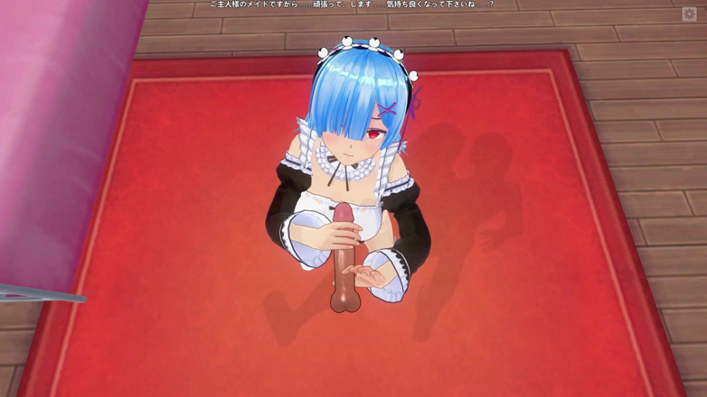H3DC: 3D hentai POV Rem jerks your dick off