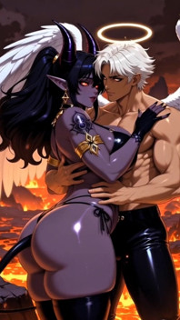 fallen Angel Turns Into Massive BBW Succubus Demoness Hentai