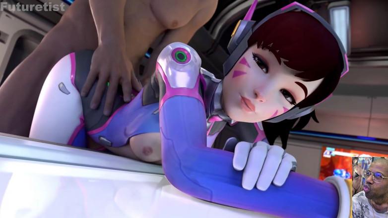 L6RD7BLU3 FUTA: Жирну дупу D.va анально трахає товстий великий чорний член, жирна дупа, спермо-член, вдовець отримує анальний трах