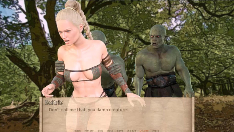 Visual Novels: Alenjas Adventure 7 - 숲 엘프 십대와 섹스하는 오크
