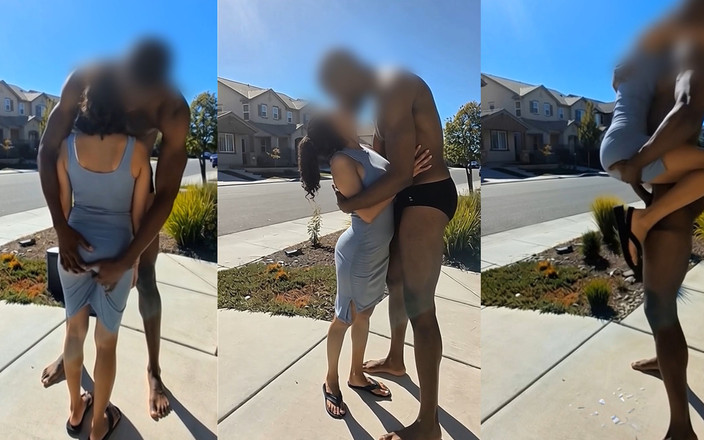 AI Fantasies: Menonton isteri jiran saya mengongkek lelaki hitam di jalan masuk