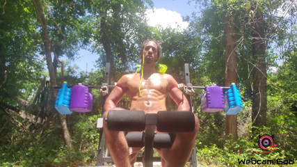 Arthur Eden aka Webcam God: Hot & sweaty workout (4K)