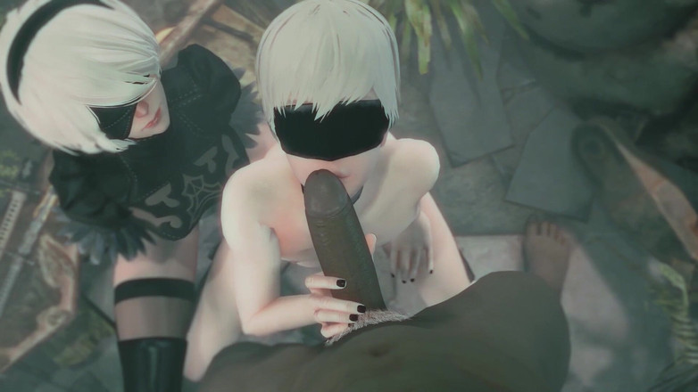 Velvixian 3 Femboy: 9s 口交 第一人称视角 - 大黑屌 x 大黑屌