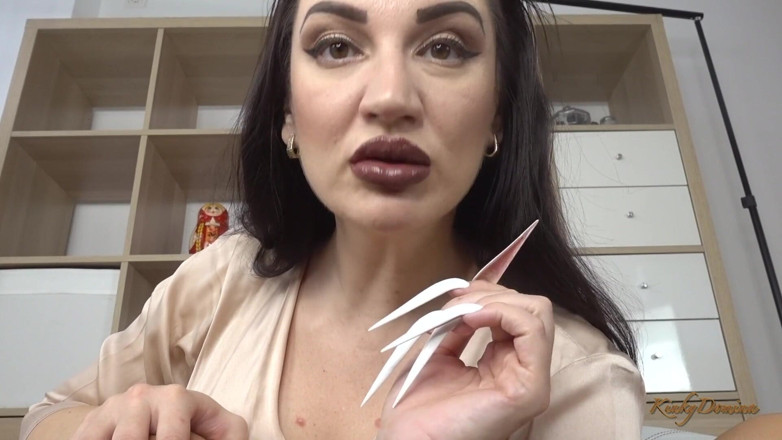 KinkyDomina: Goddess Christine puts on stockings and teases you with her...