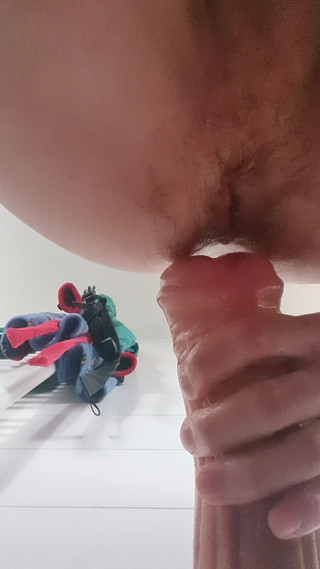 Bigdildo-Boy69: Massive dildo in my hairy ass
