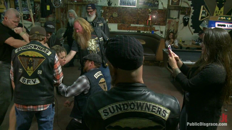 Public Disgrace by Kink: Tiny Blonde Fucked in a Biker Bar and Used as...