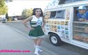 Donny Long Network: Cute eighteen year old cheerleader gets long white dick