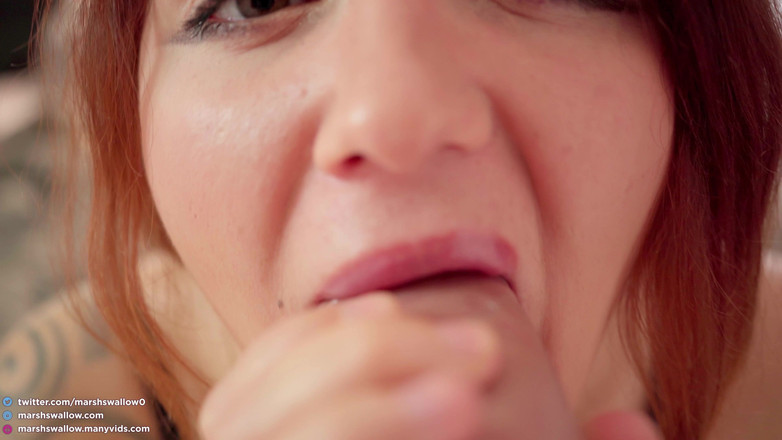 Marshswallow: Extra close-up pov pijpbeurt