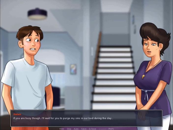 Cartoon Play: Summertime saga teil 201 - BDMS ficken befestigte milf