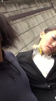 Black Stockings Stewardess Married Woman Trained with Toys - Aoki Misora
