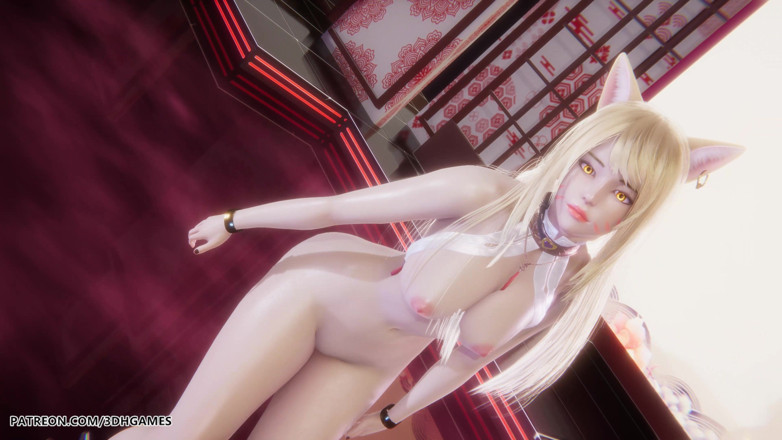 3D-Hentai Games: Mmd Gokuraku Jodo Ahri Sexy Striptease League of Legends Hentai...