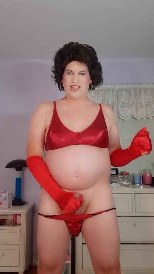 Victoria Lecherri: Red satin orgasm