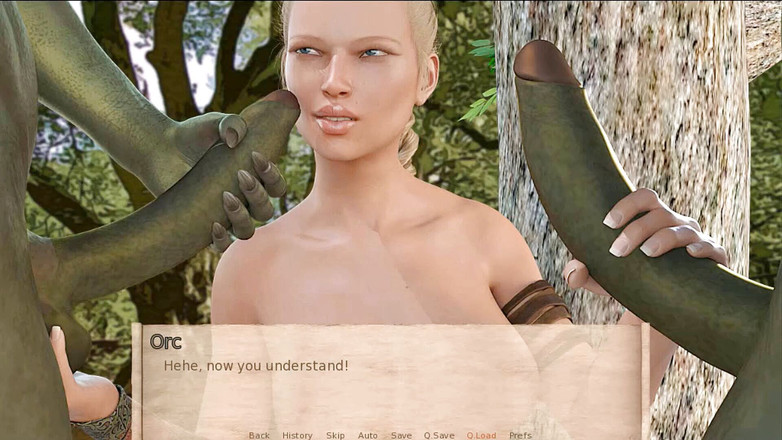 Visual Novels: 阿伦尼亚斯冒险 第7部分 - 兽人操森林精灵青少年