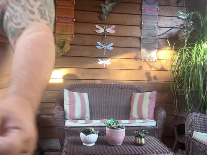 Hand-Free-Daddy-Chub: Velký starší obří pán má obrovské břicho a hands free...