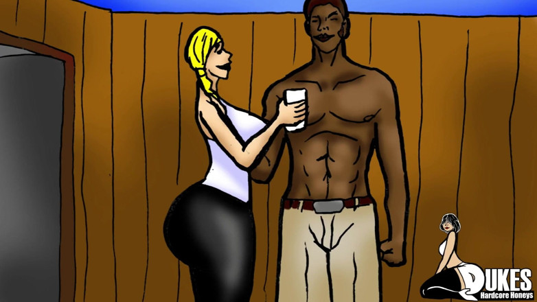 Dukes Hardcore Honeys: Farmer's stepdaughter getting black bred by field worker