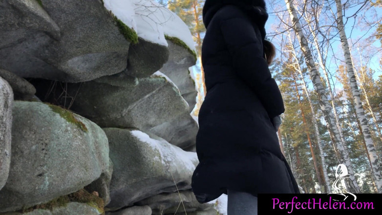 PerfectHelen: Teen deepthroat and hardcore fuck outside in the forest - cum...