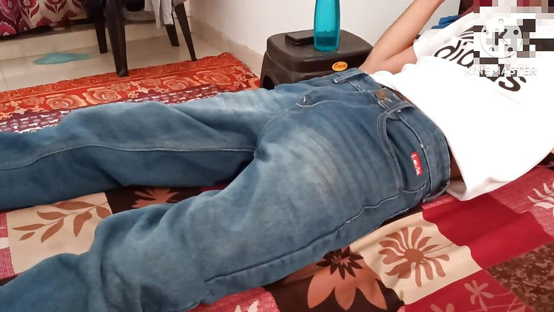 Desi__Panda: Indian Straight Boy Big Cock Masturbation While Roommate in the...