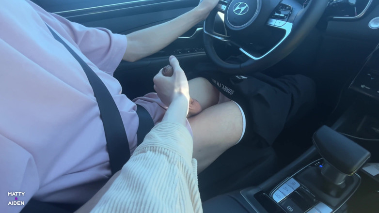 Matty And Aiden: Young twinks stopped the car to have a blowjob